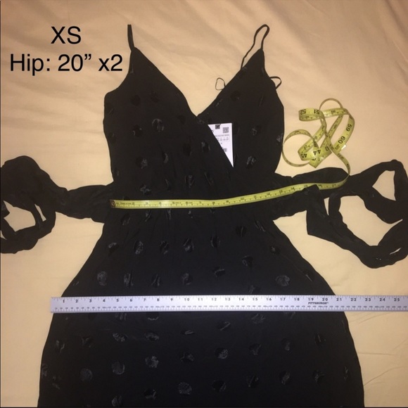 NWT Zara Black Midi Polka Dot Jaquard Dress - Picture 11 of 11